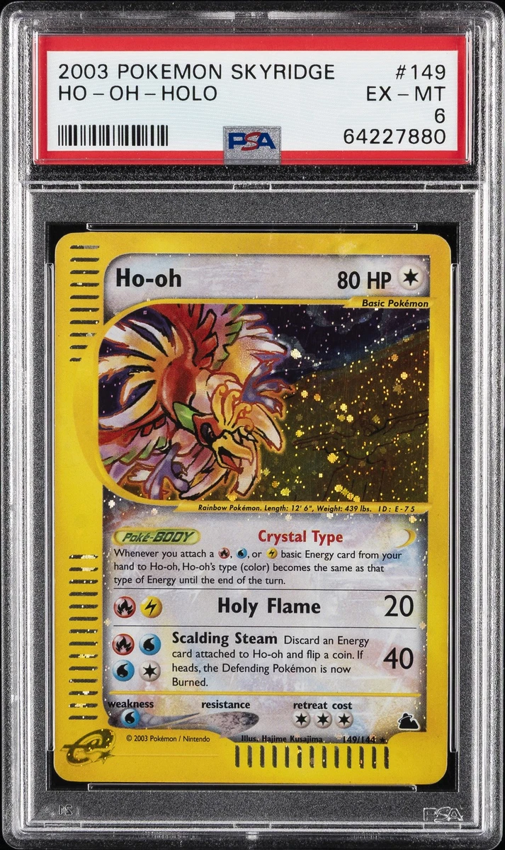 Ho-Oh Pokémon TCG Skyridge Collectible Individual Card Games for
