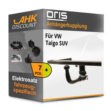 Für VW Taigo SUV 21 - jetzt ORIS Anhängerkupplung abnehmbar + 7polig E-Satz NEU
