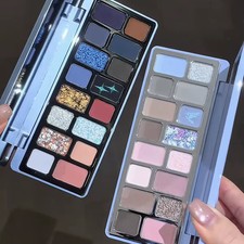 Matte Glitter Eyeshadow Palette Chameleon Pearlescent Powder Long Lasting Makeup