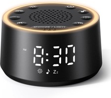 White Noise Sound Machine with Alarm Clock 25 Sounds Night Light for Baby Sleep