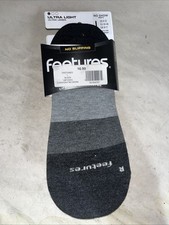 Size L- Feetures Black Ultralight Everyday No Show Sock 1 Pair With Defects