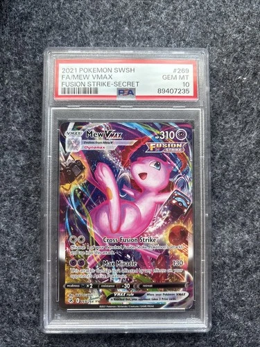 Mew VMAX Alternate Art Secret Fusion Strike PSA 10
