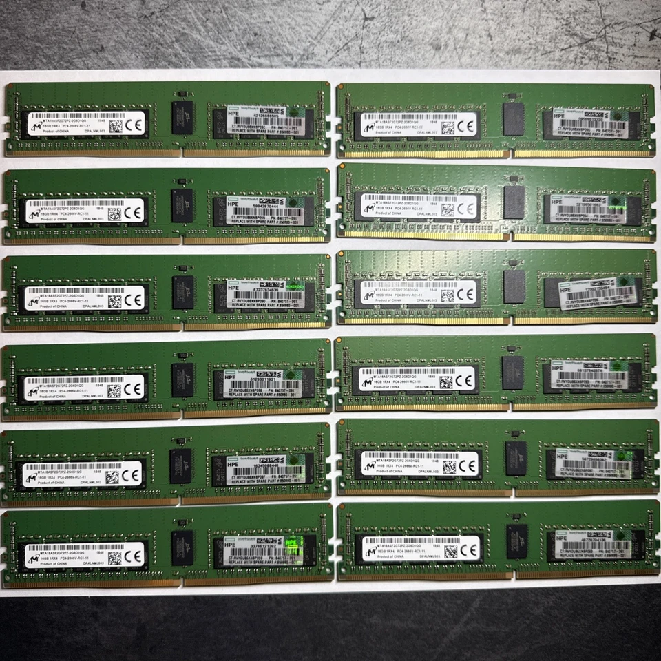 SK Hynix 16GB (1x16GB) 1Rx4 PC4-2666V DDR4 Registered ECC Server RAM - Image 2 of 2