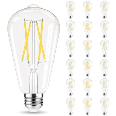 Edison Bulbs 60 watt Equivalent LED, E26 Bulb Non-Dimmable, Cool White 4000K,...