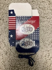 LONGABERGER BASKETS 2000 ALL AMERICAN TIE ON- NEW IN BOX