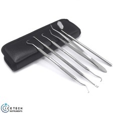 "5tlg Zahnarzt Instrumente Set – Zahnsteinentferner Zahnpflege Mundspiegel Zahns