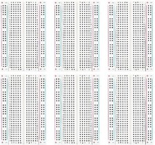 6PCS 400 Point Solderless Breadboard Kit Small Breadboard Arduino PCB Prototype