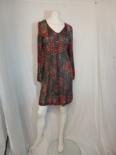 MONSOON Floral Print Sheer Georgette Mini Dress - Size UK 8 | Tunic 
