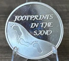 SILVER TOWNE “FOOTPRINTS IN THE SAND” FINE SILVER ART ROUND - .999 FS