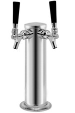 Kegco KC D4743DT-Ss Double Tap Stainless Steel Draft Beer Kegerator Tower, 3"...