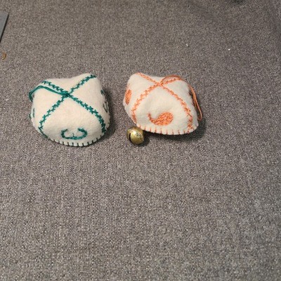 2 Felt Duppi Uzbek Hats Tubeteika Hat Cap Uyghur Hat Ornaments