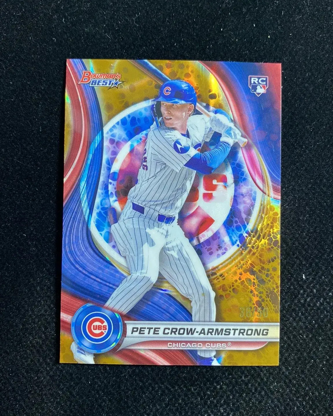 2024 Topps Bowman's Best Gold #17 Pete Crow-Armstrong RC Rookie 36/50 Cubs QI95