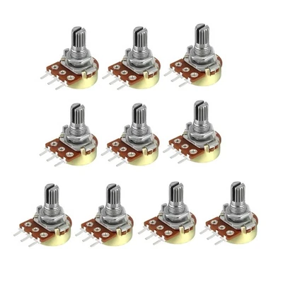 10 Stk.Karbon Film Potentiometer Widerstände Einzelnen Dreh WH148 50K ohm - Bild 1 von 4