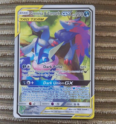 Pokémon TCG Greninja & Zoroark GX 201/214 Unbroken Bonds 2019 English Holo