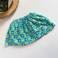 Mini Boden Green  Blue Daisy Skirt  Size 5/6