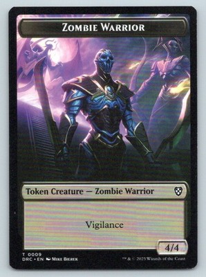 Zombie Warrior // Zombie Double-Sided Token Commander: Aetherdrift #9 // 3 Token