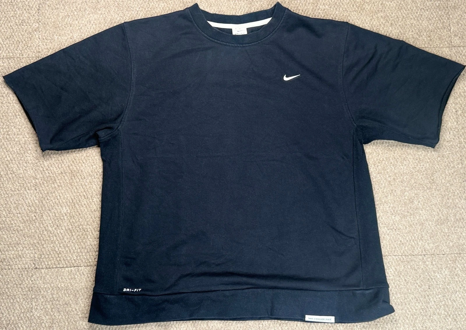 Nike Dri-Fit Standad Issue Men's Black Short Sleeve Crew Neck Shirt Size Large
