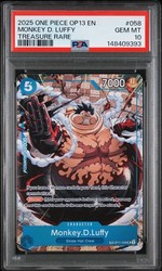 Monkey D. Luffy 058 Treasure Rare Carrying On His Will One Piece TCG