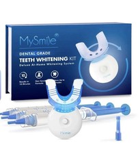 MySmile Teeth Whitening Kit Non-Sensitive Whitener Gel w/ 5X LED Light Tray