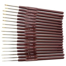 18 Pcs Lace Crochet Hooks Set, 0.5mm-2.2mm Different Sizes Lightweight Croche...