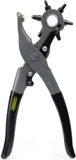 General Tools Leather Hole Punch Tool - 6 Multi-Hole Sizes for Leather, Rubber,