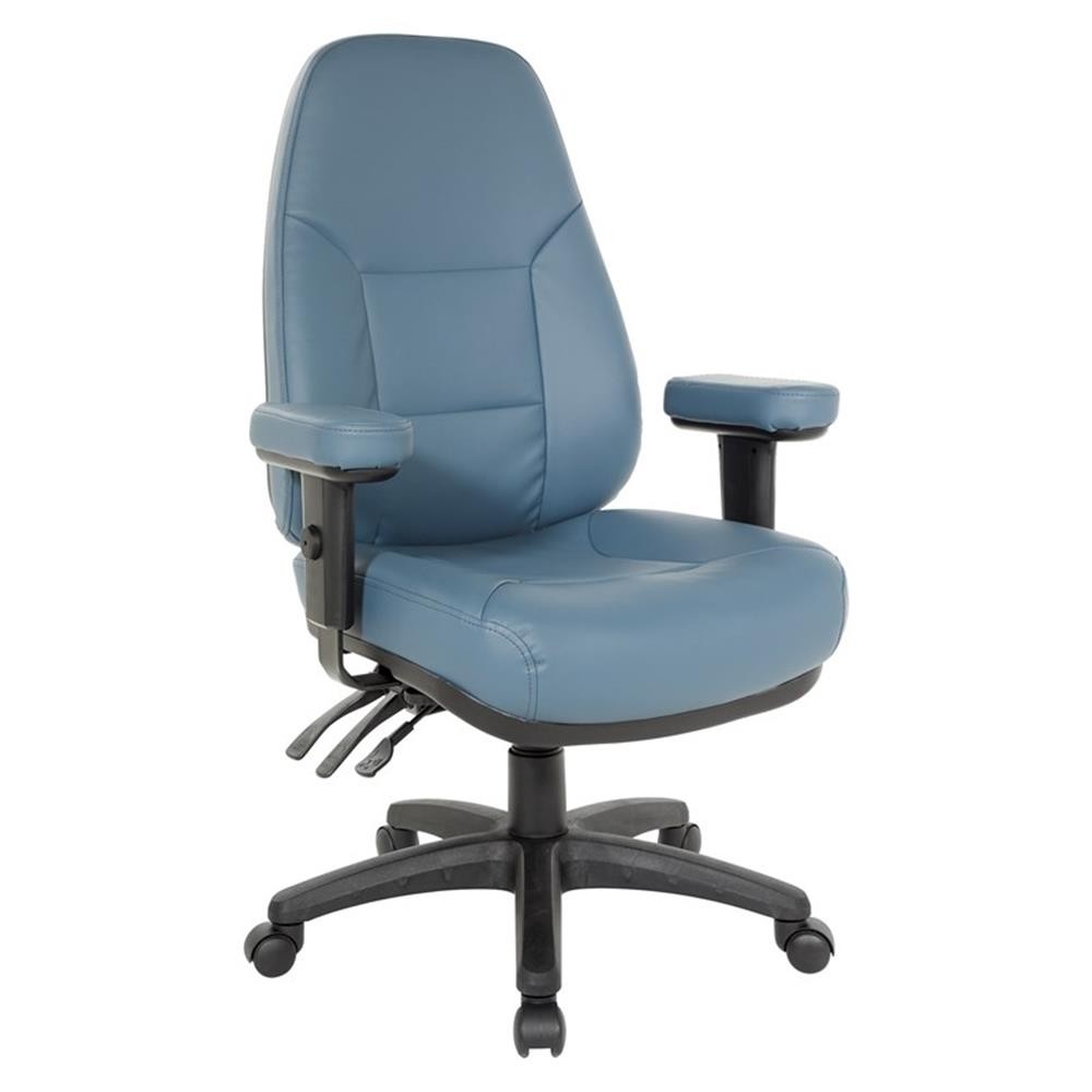 In Dillon Blue Faux Leather
