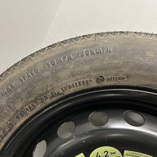 08-14 Mercedes W204 C250 Emergency Spare Tire Wheel Rim Donut T125/90/R16 OEM - Picture 4 of 4
