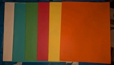 Lot of 6 Matted Solid Colors 2-Pocket Paper Folder for 8.5  X11  by Oxford