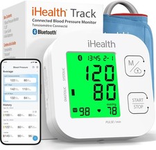 iHealth Track Smart Upper Arm Blood Pressure Monitor with Wide Range Cuff