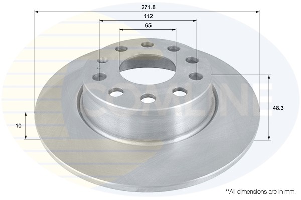 2 PCS COMLINE ADC1497 Brake Disc