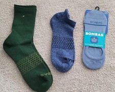 3 Bombas Assorted Unisex Socks Sz Large