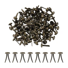 120Pcs Brads Paper Fasteners, 9x5 mm Metal Round Head Split Pins,  Bronze