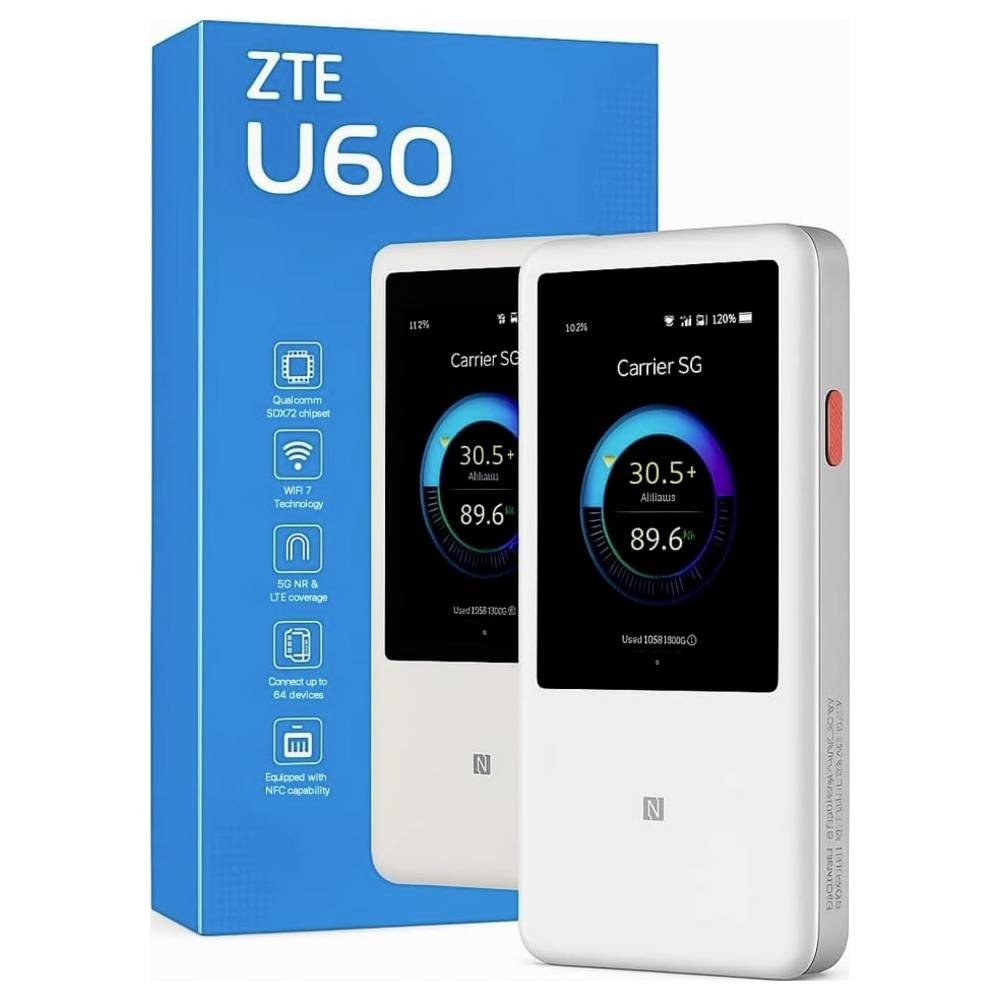 Routeur 5G ZTE U60 WiFi portable pour le télétravail et les voyages en van aménagé