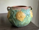 ANTIQUE USA ROSEVILLE SUNFLOWER ART POTTERY FLOWER GARDEN HOME PLANT VASE