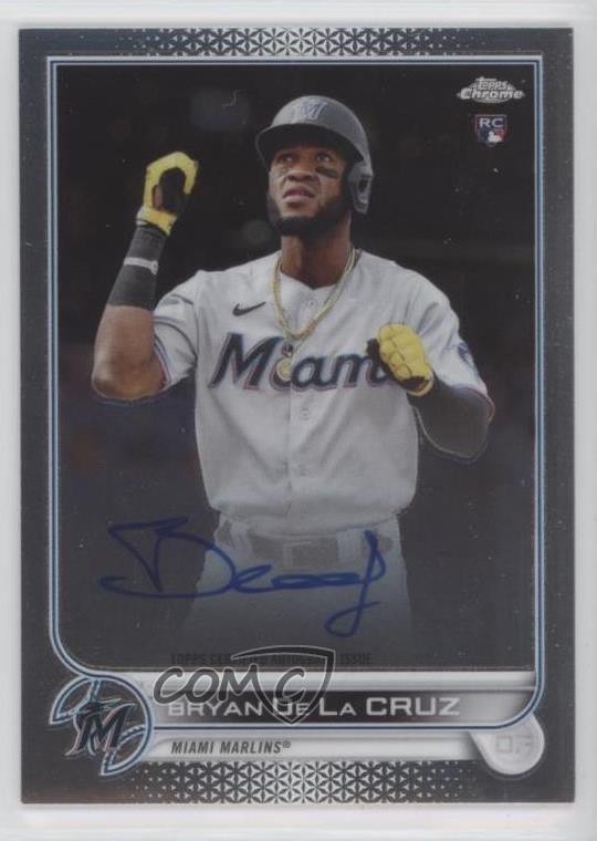 2022 Topps Chrome Rookie Auto Bryan De La Cruz #RA-BD Auto RC 0f5t