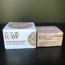 Hear Me Raw Good Clean Fungi Scrubbing Cleansing Balm 2.5 fl Oz w/ 1 Refill Pod