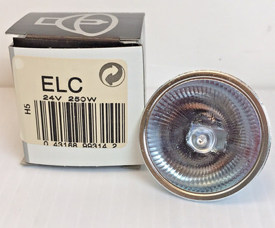 GE Quartzline Lamp ELC 24V 250W Projector Lamp New Old Stock