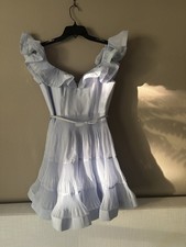 NWT Authentic Zimmermann Pleated Frill Tiered Minidress sz AU 2/US 6-8