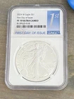 2024-W Silver American Eagle Dollar NGC PF 70 Ultra Cameo 1st Day Of Issue