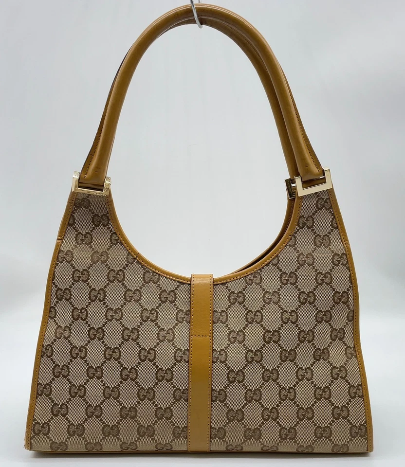 Auth GUCCI Jackie GG Canvas Leather Beige 002.1067 1705 Shoulder Bag NS110782 - Image 4 of 4