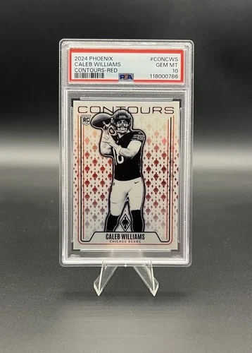 2024 Panini Phoenix - Contours Caleb Williams Red /99 Gem Mint 10