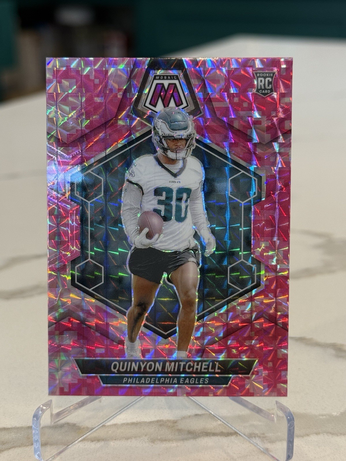 2024 Panini Mosaic Quinyon Mitchell -Pink Camo Mosaic #322 - Philadelphia Eagles