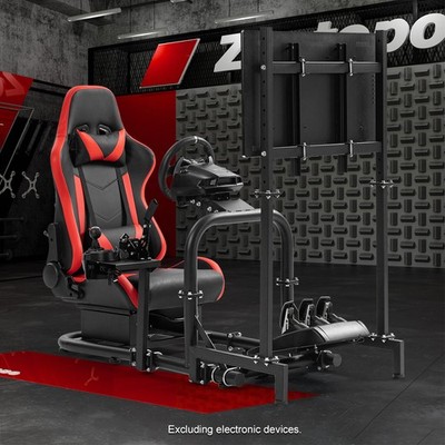 Zootopo Racing Simulator Cockpit Round Tube Fit Logitech G920 G923 Thrustmaster