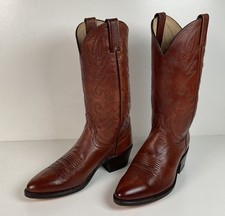 Vintage Dan Post Cowhide Cowboy Boots | USA Made | Men’s 8.5 D