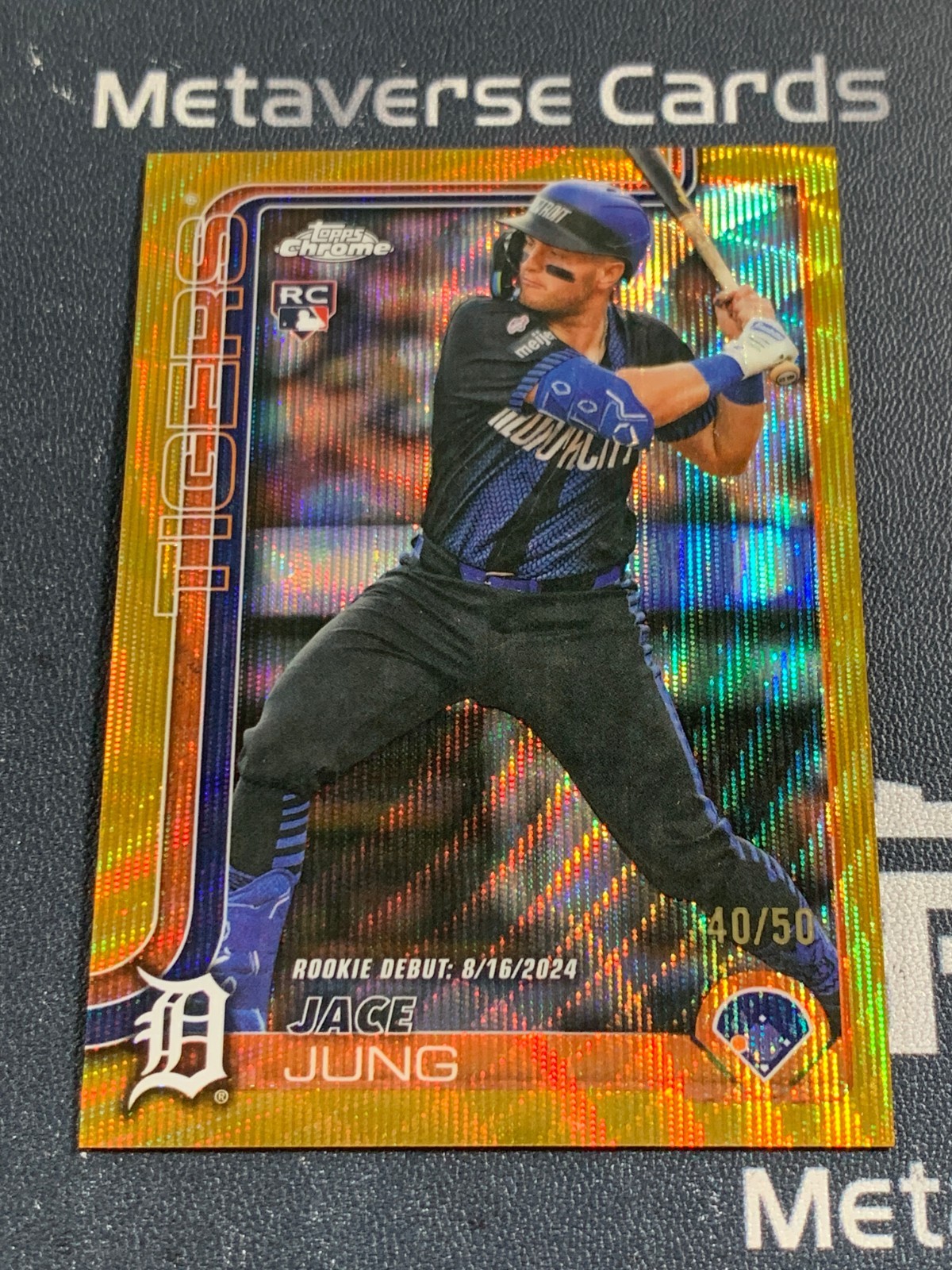 2025 Topps Chrome Update Rookie Gold Wave #USC121 RC Jace Jung 40/50 Tigers