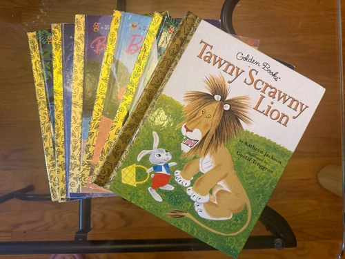 Little Golden Books (7) Disney Lot - Frozen Peter Pan Soul Scrawny Lion Barbie