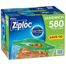 Ziploc Easy Open Tab Sandwich Bags (580 ct.) 🔥 NEW FAST FREE 2 Days SHIPPING🔥