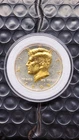 DANBURY MINT 1998 KENNEDY HALF DOLLAR, GOLD & SILVER