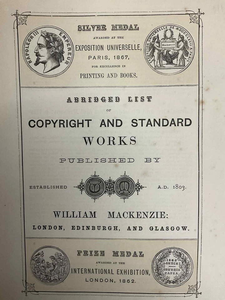 Antique COPYRIGHT AND STANDARD WORKS international Exhibition London 1862 - Image 2 of 4