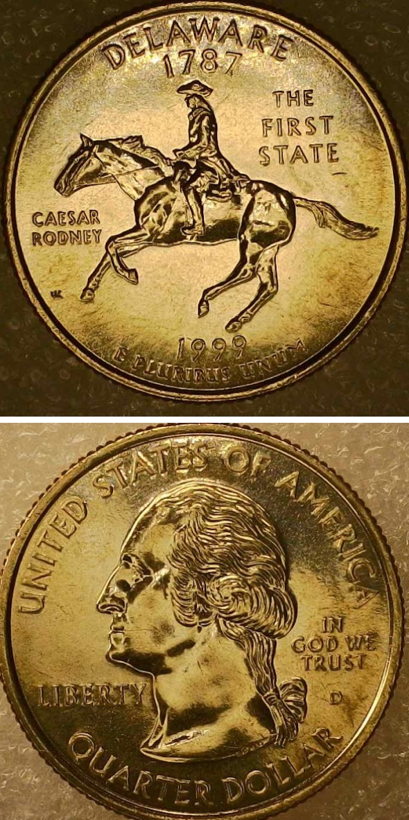 🔥 UNCIRCULATED 1999-D DELAWARE STATE QUARTER DDO W/ DDR VARIETY